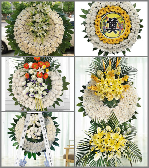 湖北黄冈市黄梅县蔡山镇二号洲村花圈速递