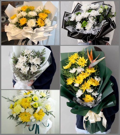 湖北黄冈市黄梅县蔡山镇二号洲村白事花束代送